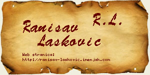 Ranisav Lasković vizit kartica